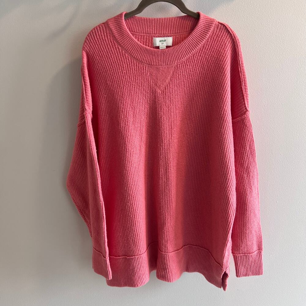 Aerie Pink Oversized Pullover Sweater Size S